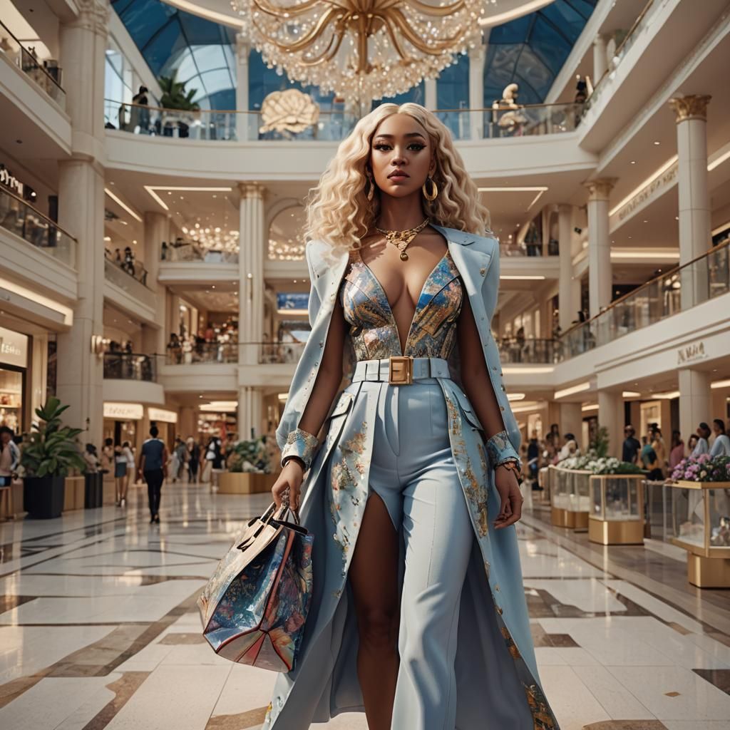 Doja Cat Shopping at Luxury Mall