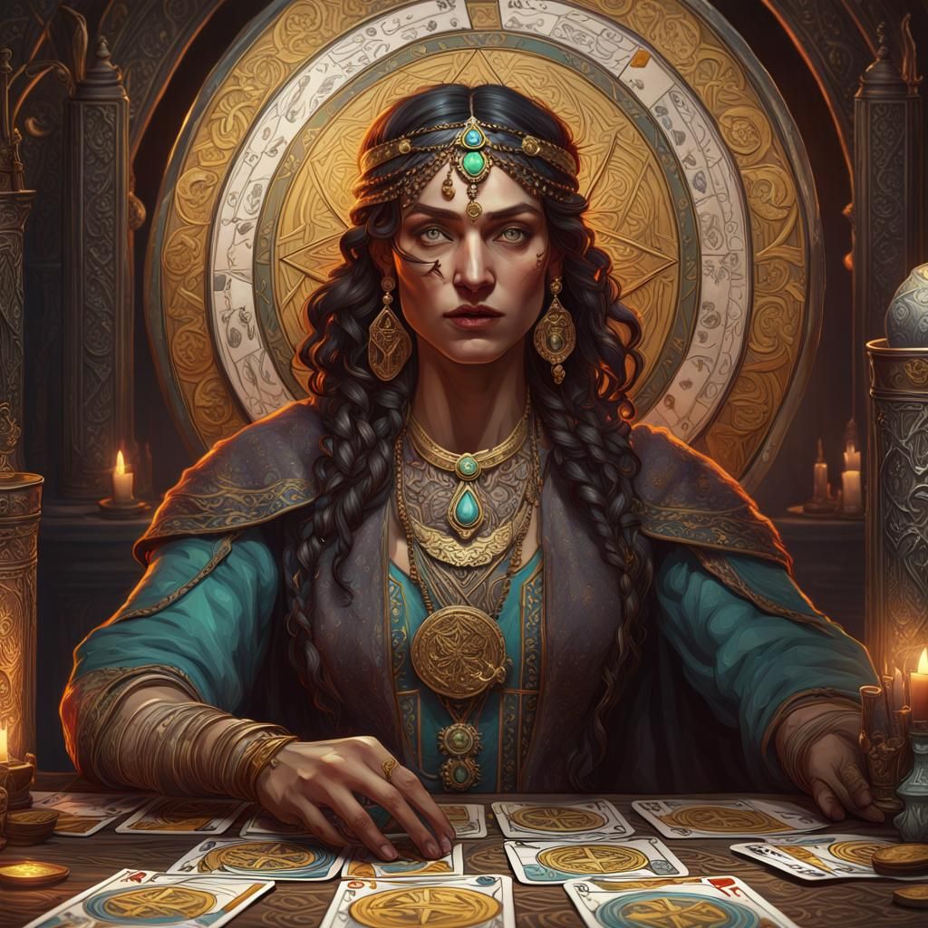 Tarot Card Reading by Gypsy, Detailed Art