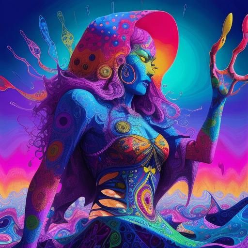 Psychedelic Blotter Art Inspired by Peter Max