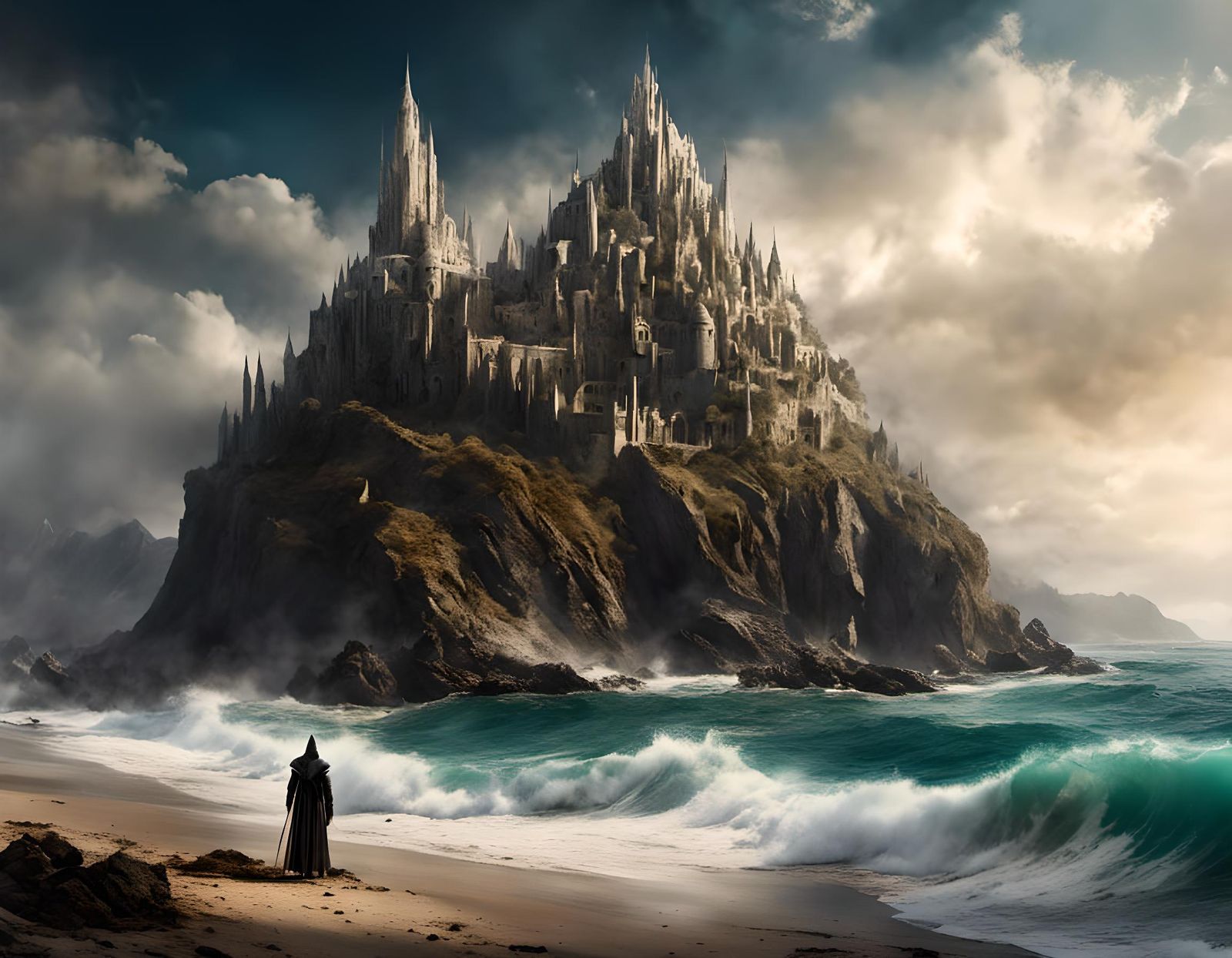 Seaside Minas Tirith with Addon Model Elements