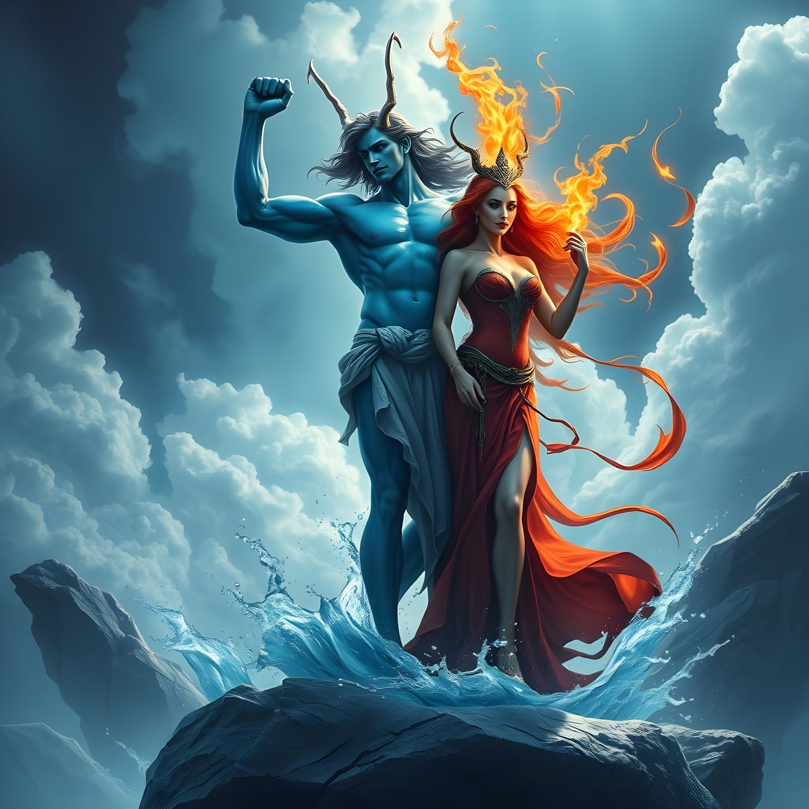 Aquarius and Ignis: Gods of Water and Fire