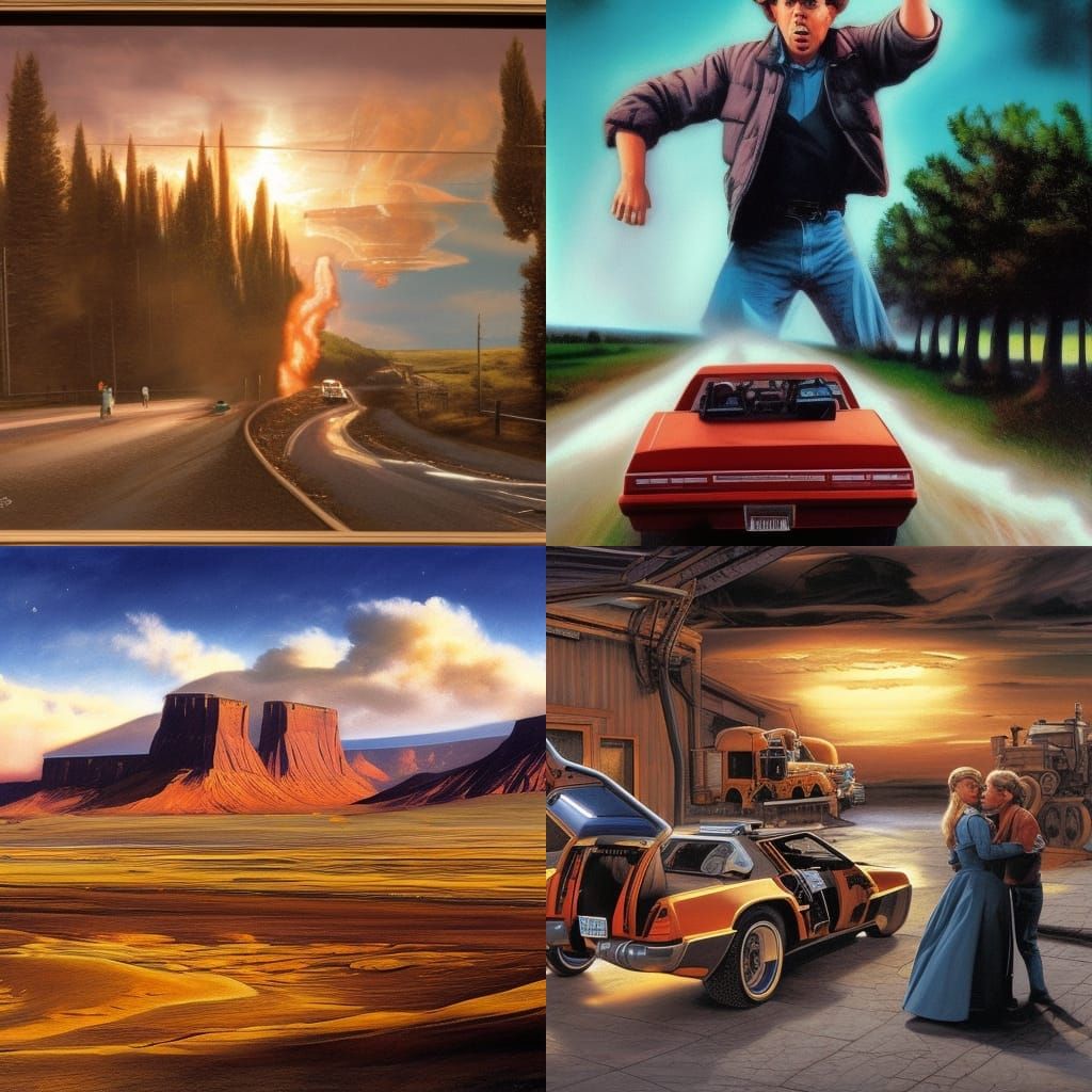 Back to the Future: DeLorean in Oil Painting