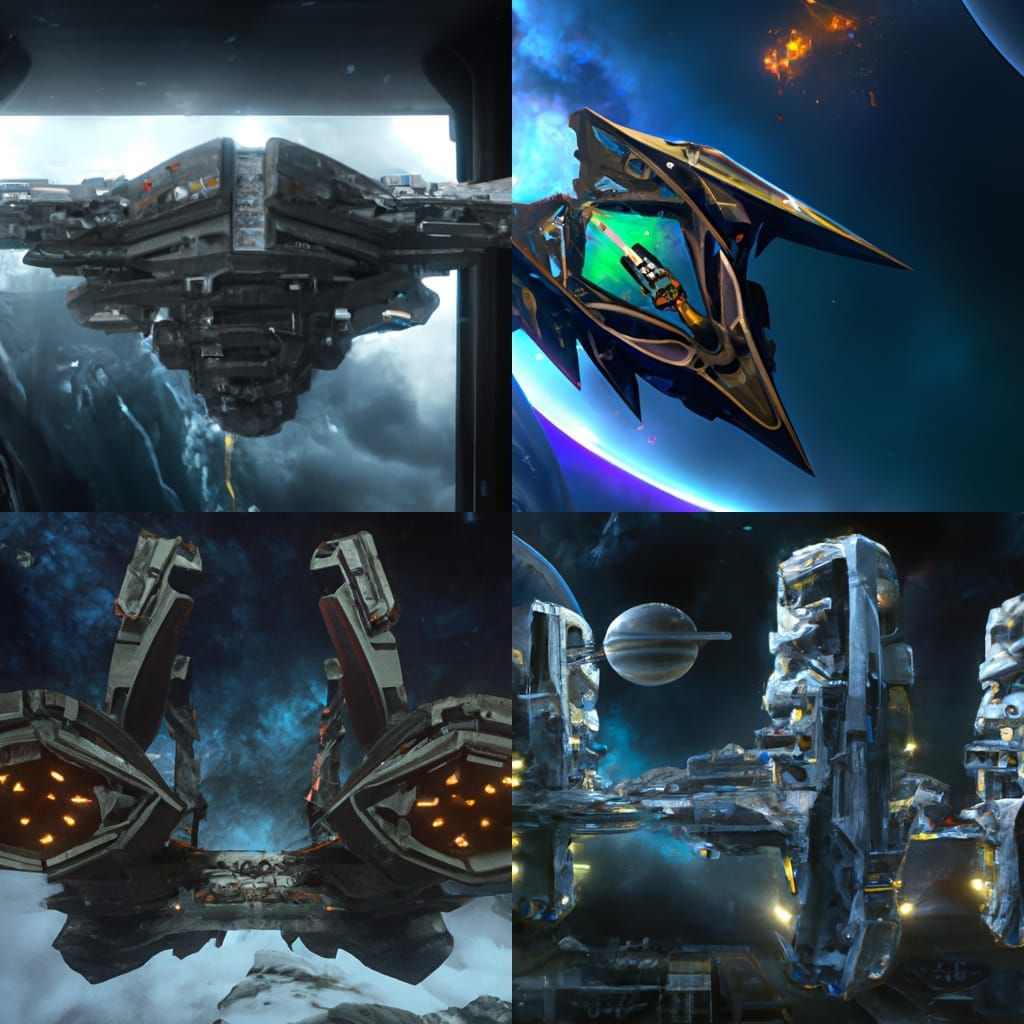 Nebula Spacecraft Fleet: Cinematic Matte Painting