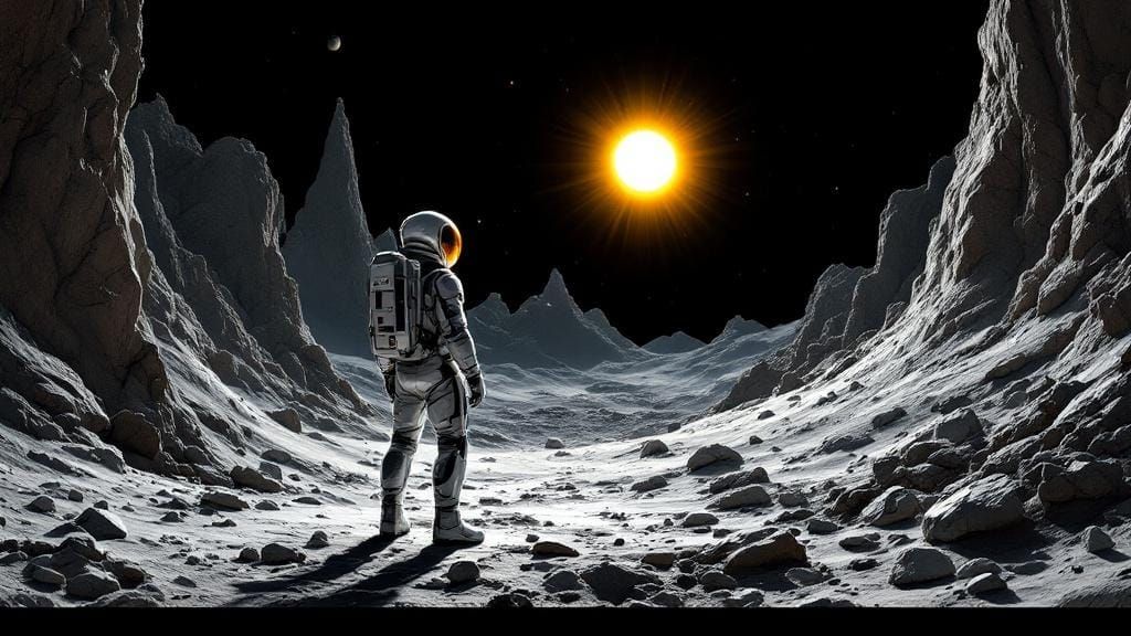 Astronaut on Mercury in Futuristic Cinematic Style