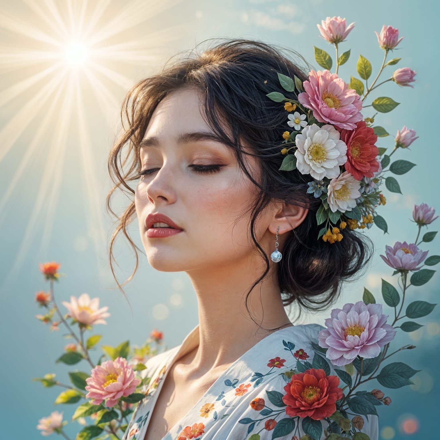 Abstract Portrait with Dramatic Makeup