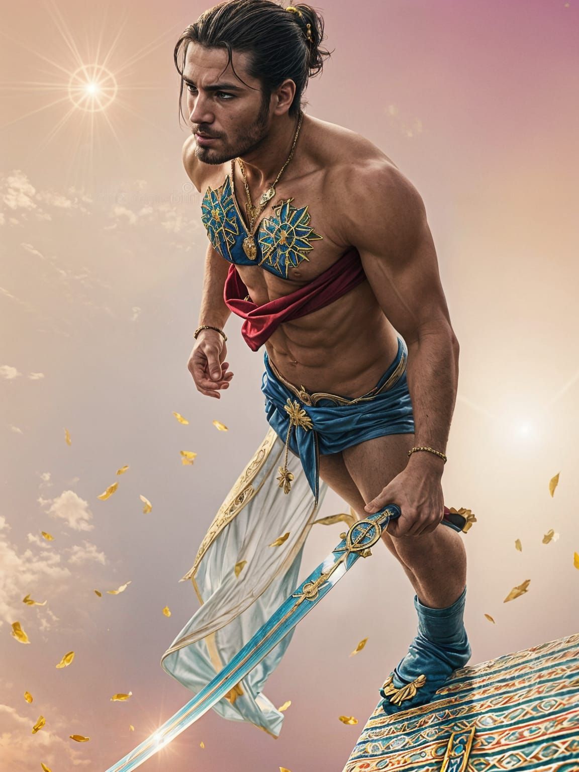 Royalty in Vibrant Comic Art Style