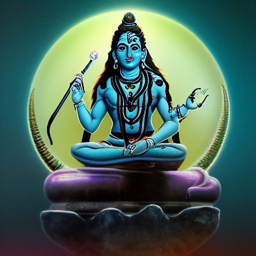 A god in meditation