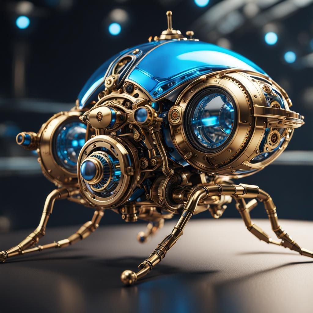 Steampunk Fly with Brass Plating and Mech Details