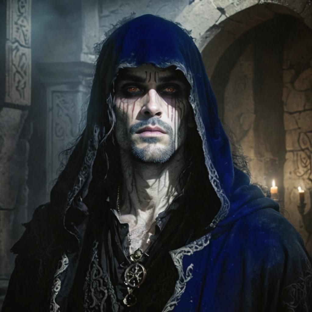 Sandro the Necromancer in Dark Fantasy Chamber