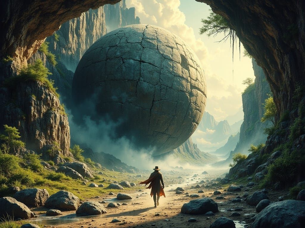 Indiana Jones Boulder Escape: Action Adventure Scene