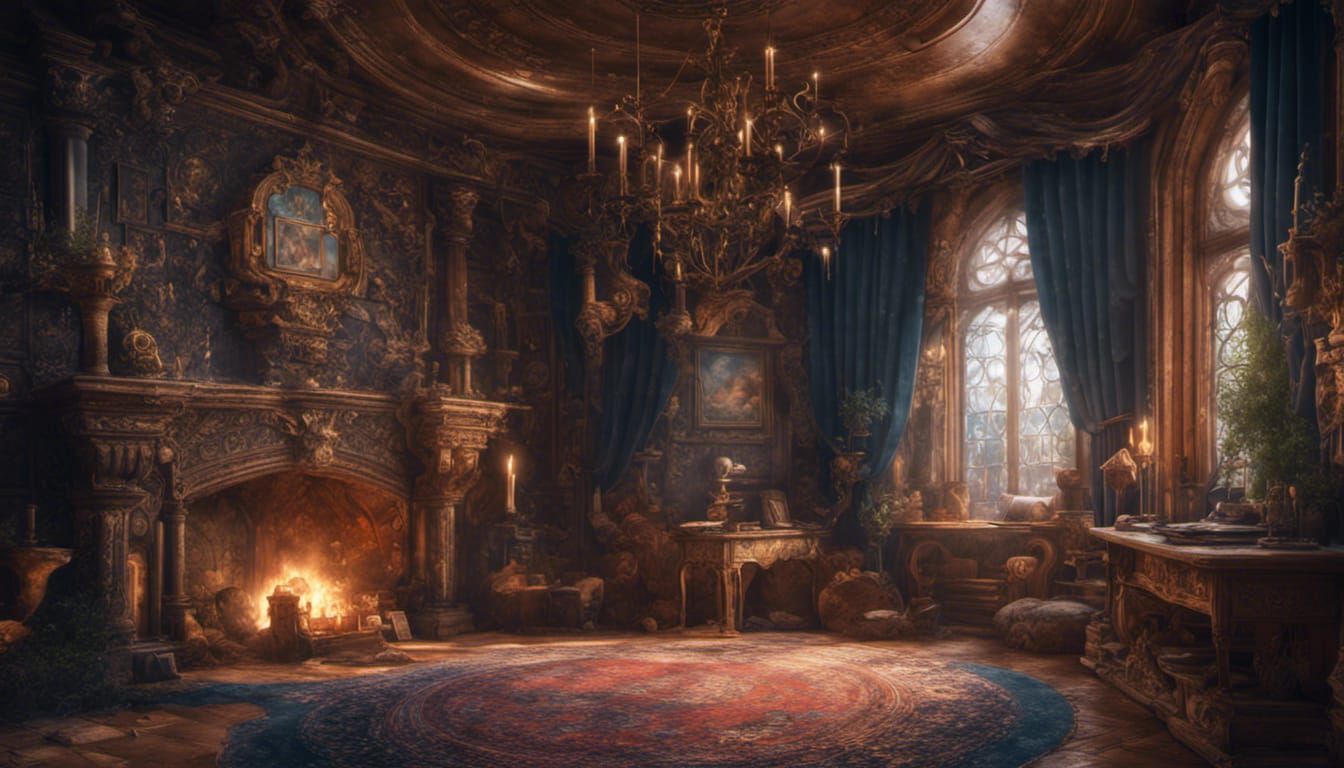 Cozy Castle Room: Detailed Matte Painting in Unreal Engine