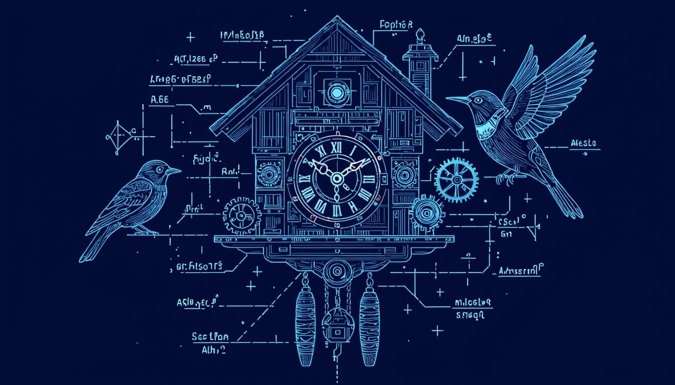 Futuristic Cuckoo Clock Blueprint