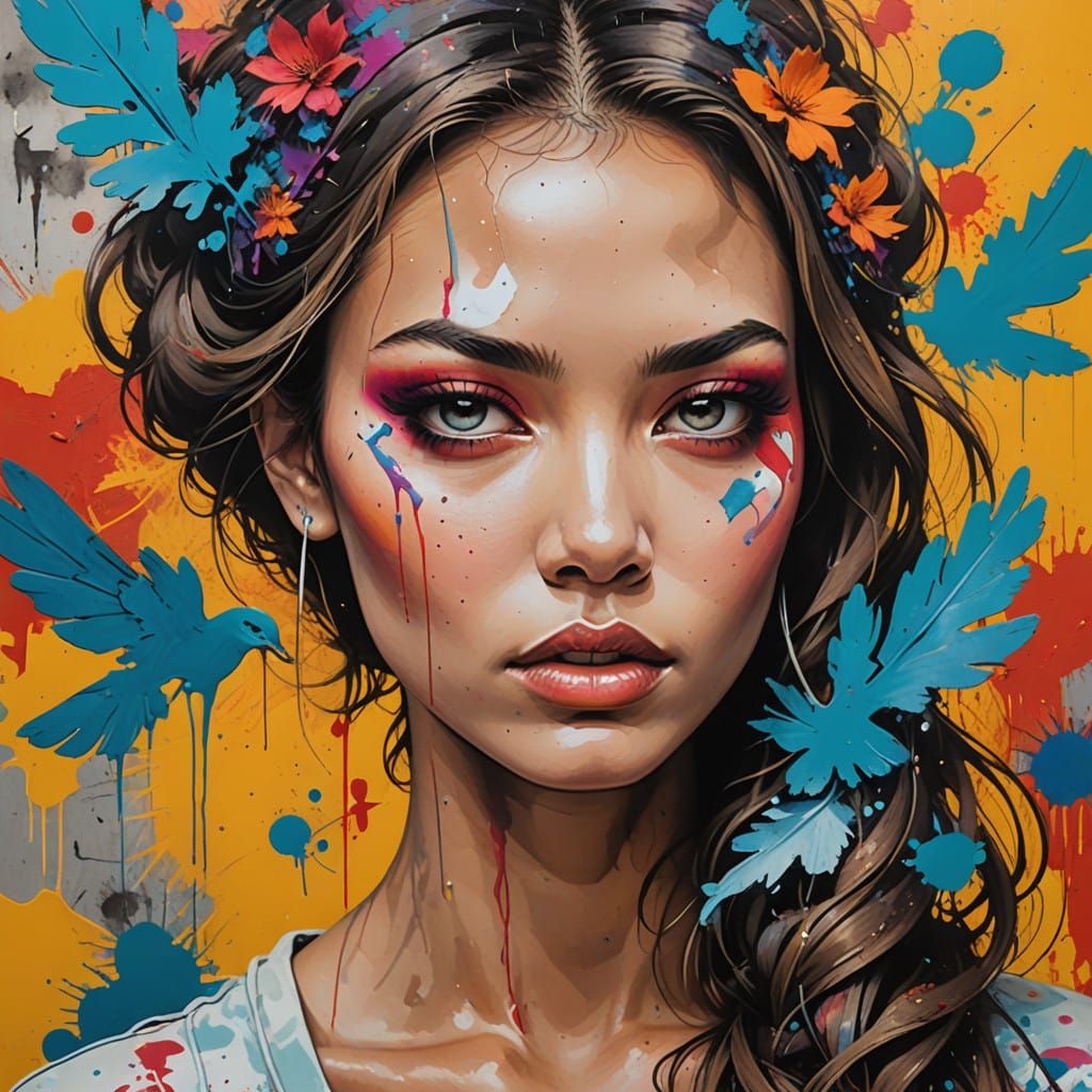 Soulful Girl in Gritty Urban Landscape