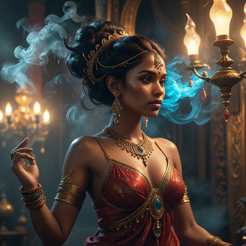 Emerging magic wrapped in silk and light