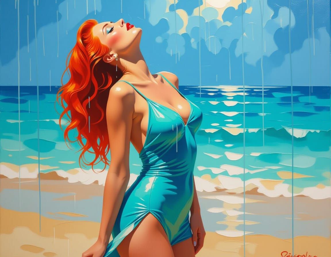 Rain on the beach 🏖️