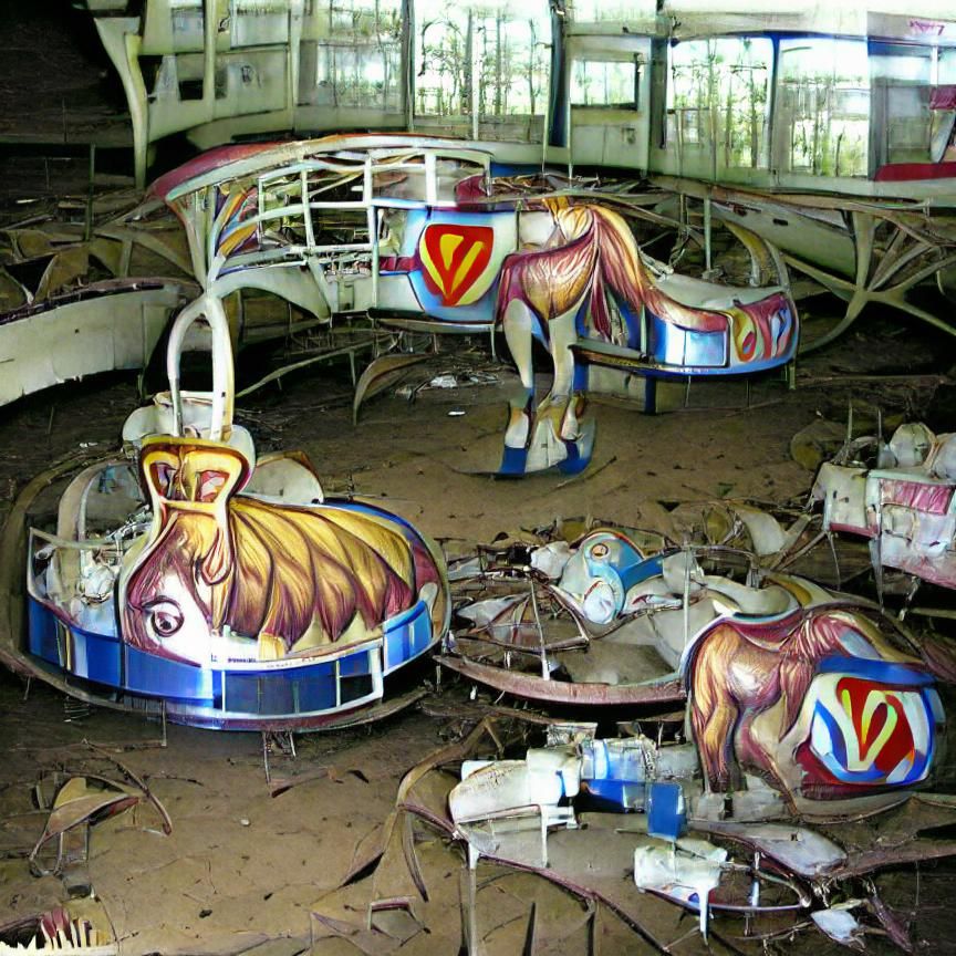 Vintage Carousel in Soft Light