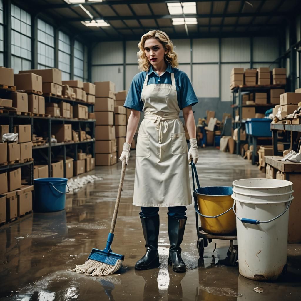 Madonna Cleans Warehouse in Cinematic Film Still