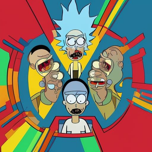 Rick and Morty: Crazy Pop Art in Hospital