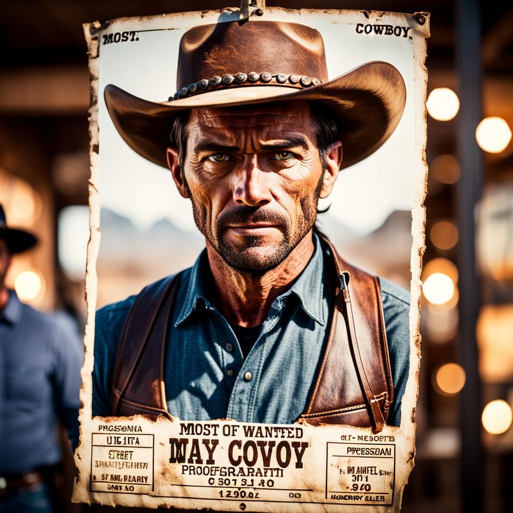 Cowboy Wanted Poster: Professional Photography