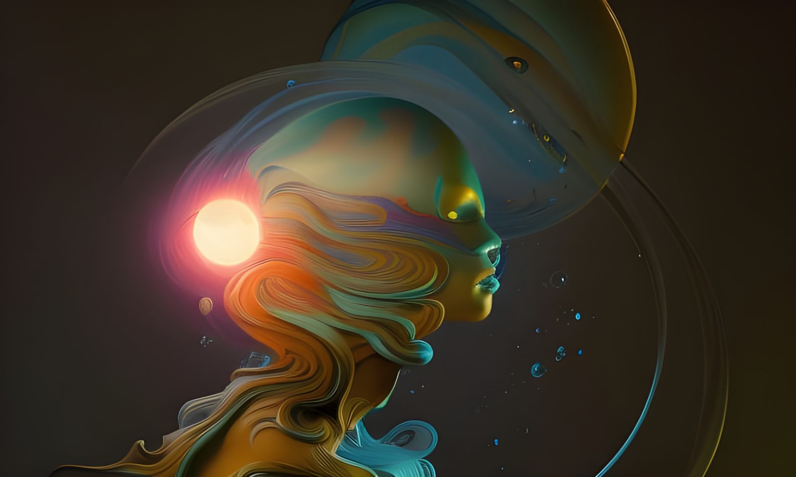 Liquid Solar Winds by James Jean in Acrylic