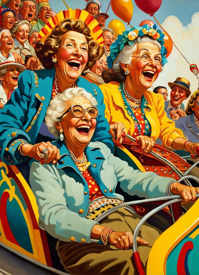 Grannies Gone Wild - Roller Coaster Edition