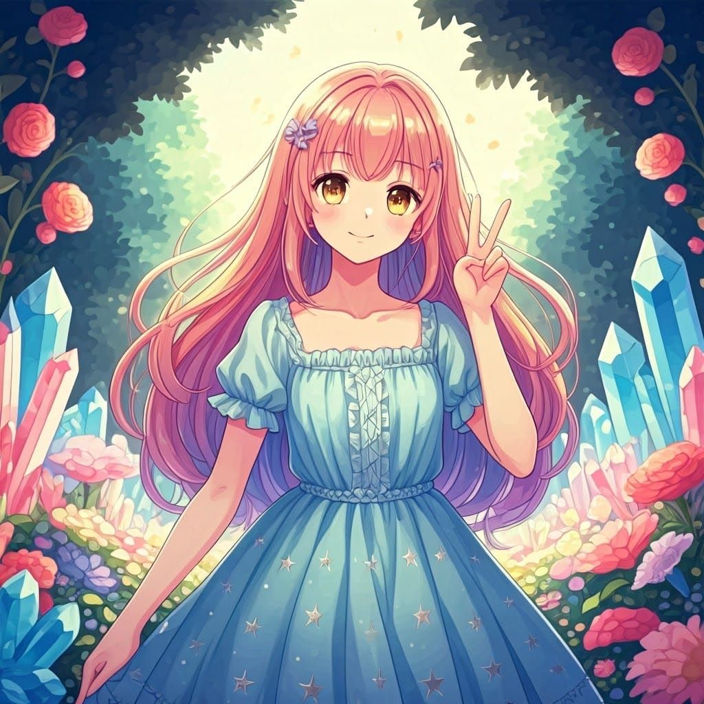 Magical Girl in Crystal Garden, Manga Style