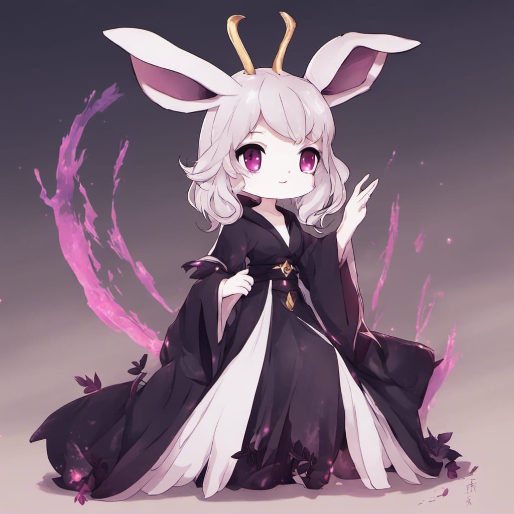 Rabbit as Maleficent in Anime Style
