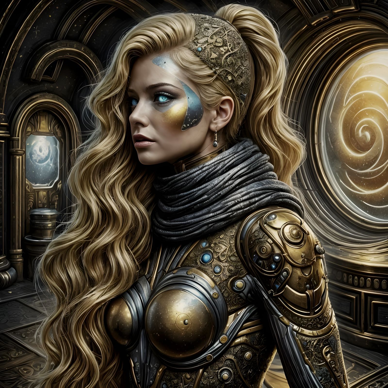 Steampunk Cybernetic Jeri Ryan in Star Trek