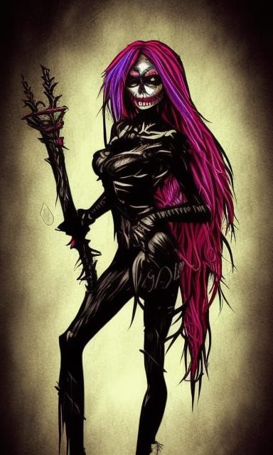 Gothic Zombie Elf Warrior: Vivid Vector Art