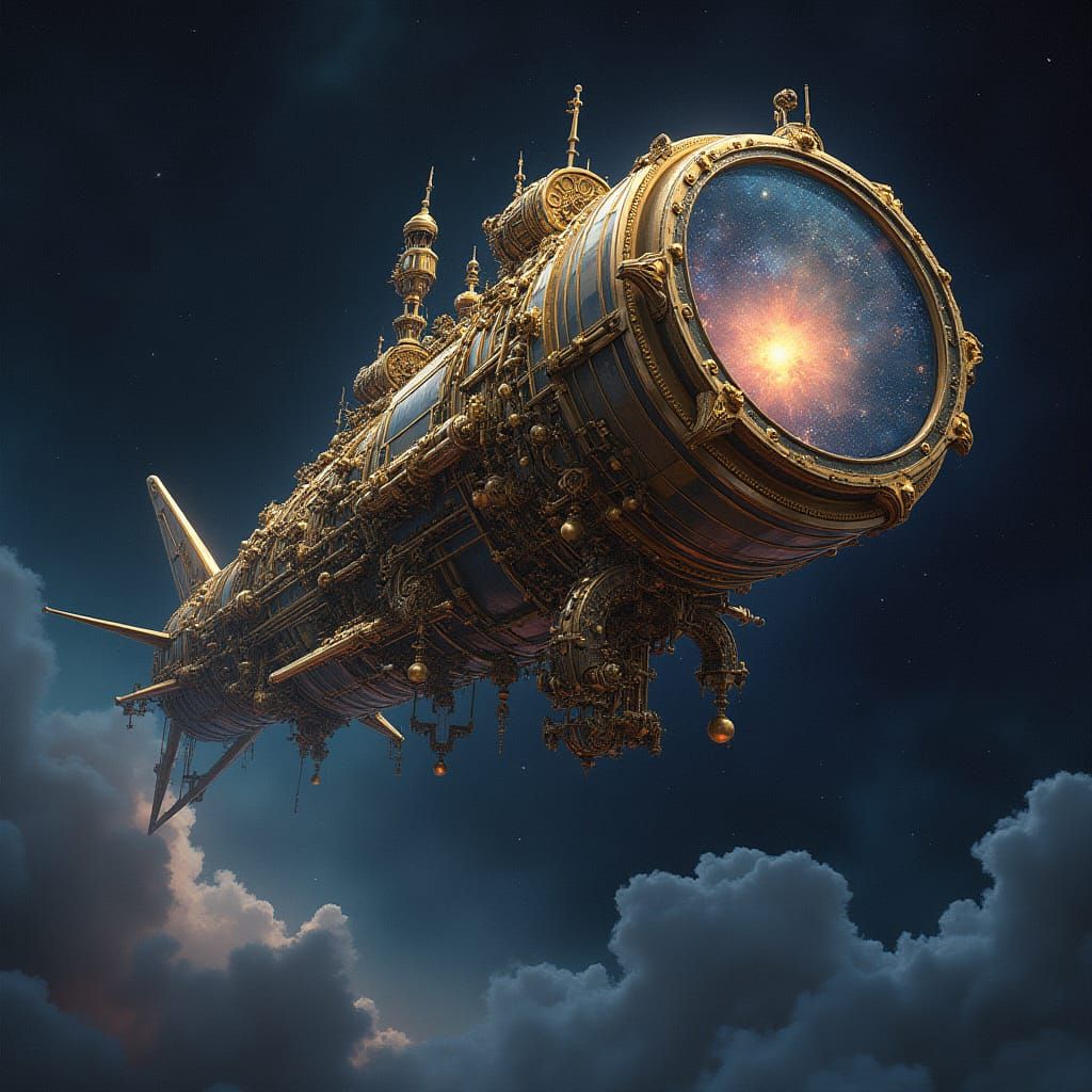 Clockwork Leviathan Drifts Through Cosmic Void