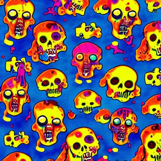Lisa Frank Style Zombie Apocalypse