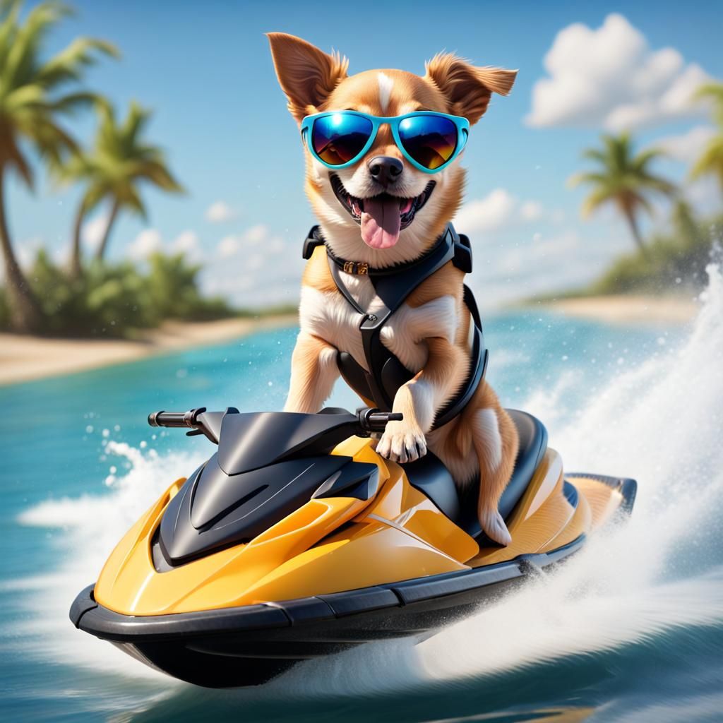 Riding a jet ski is more fun then I thought