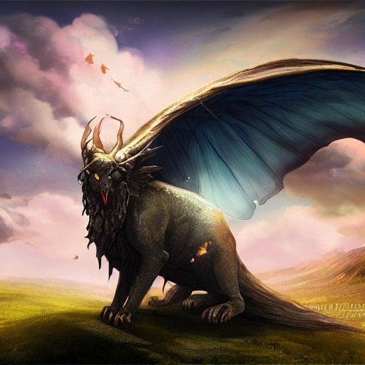 Magical Creature in a Cinematic Sky