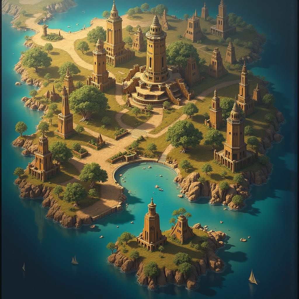 Mystical Renaissance Map of Suppressed Knowledge