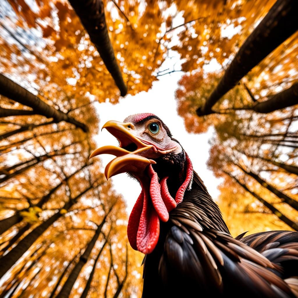 Worm's-Eye View of a Thanksgiving Turkey