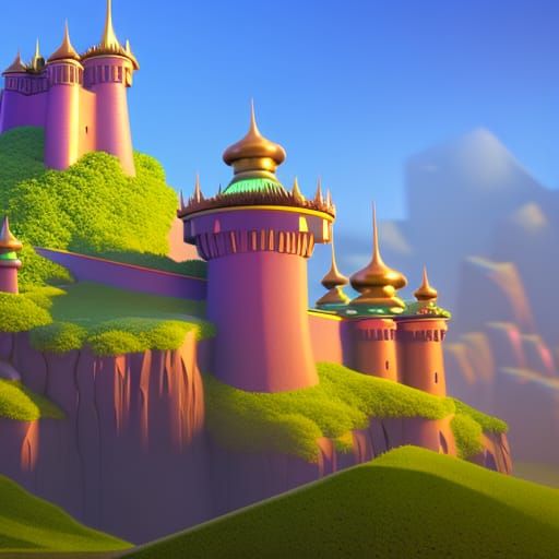 Prince on Throne in Castle: 3D Digital Art