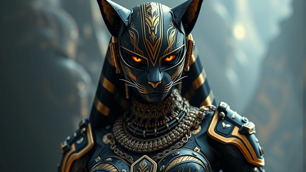 Regal Cybernetic Goddess of War and Wisdom