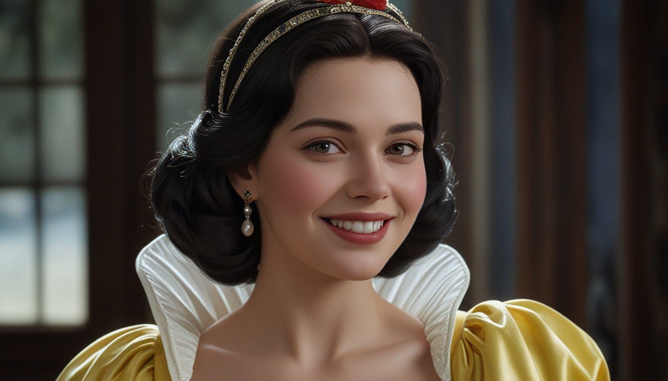 Timeless Elegance: A Hyperrealistic Portrait of Snow White