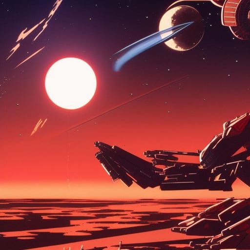 Mobile Suit Gundam Falling Through Atmosphere in 8K