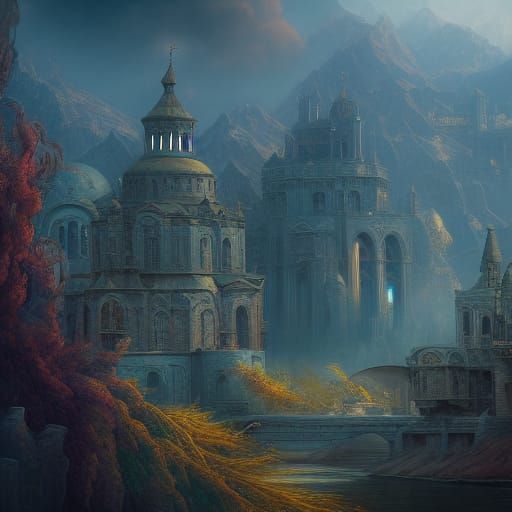 Detailed Matte Painting of Kars in Deep Color