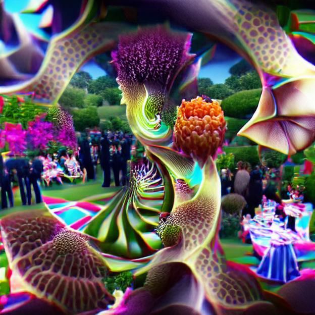 Hypnotic Fractal Garden Party of Hallucinations