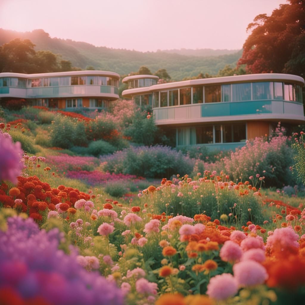 Utopian Cityscape in a Dreamy, Cinematic Style