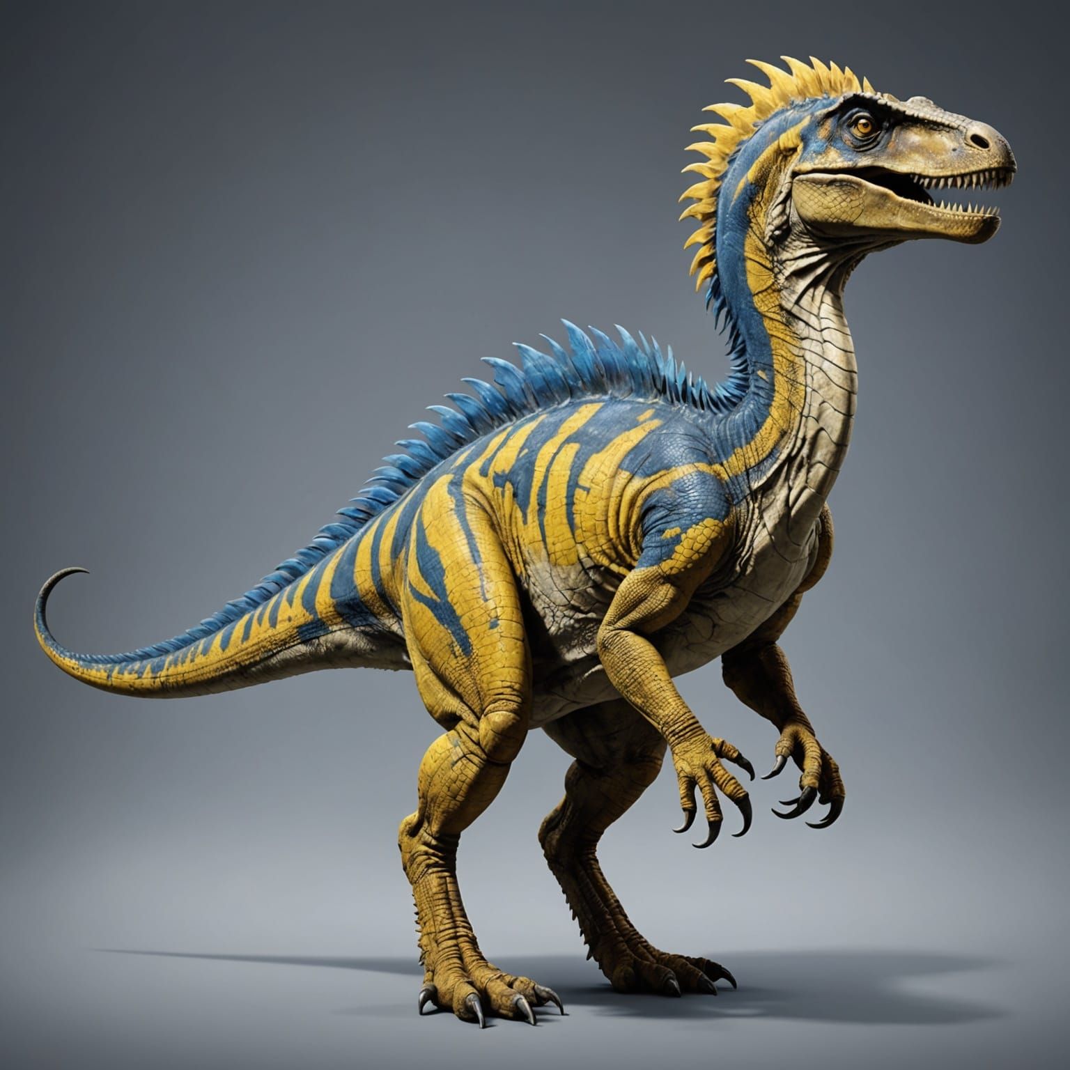 Realistic Theropod Dinosaur in Epic Jungle Landscape