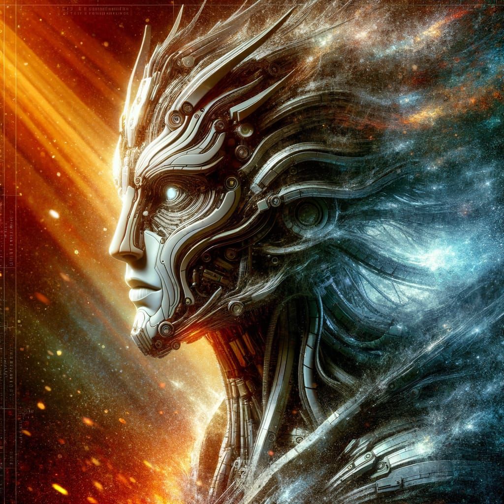 Metallic Scylla-Inspired Robot Concept Art