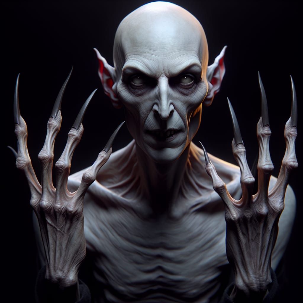 1920s Gothic Horror Figure in the Shadows