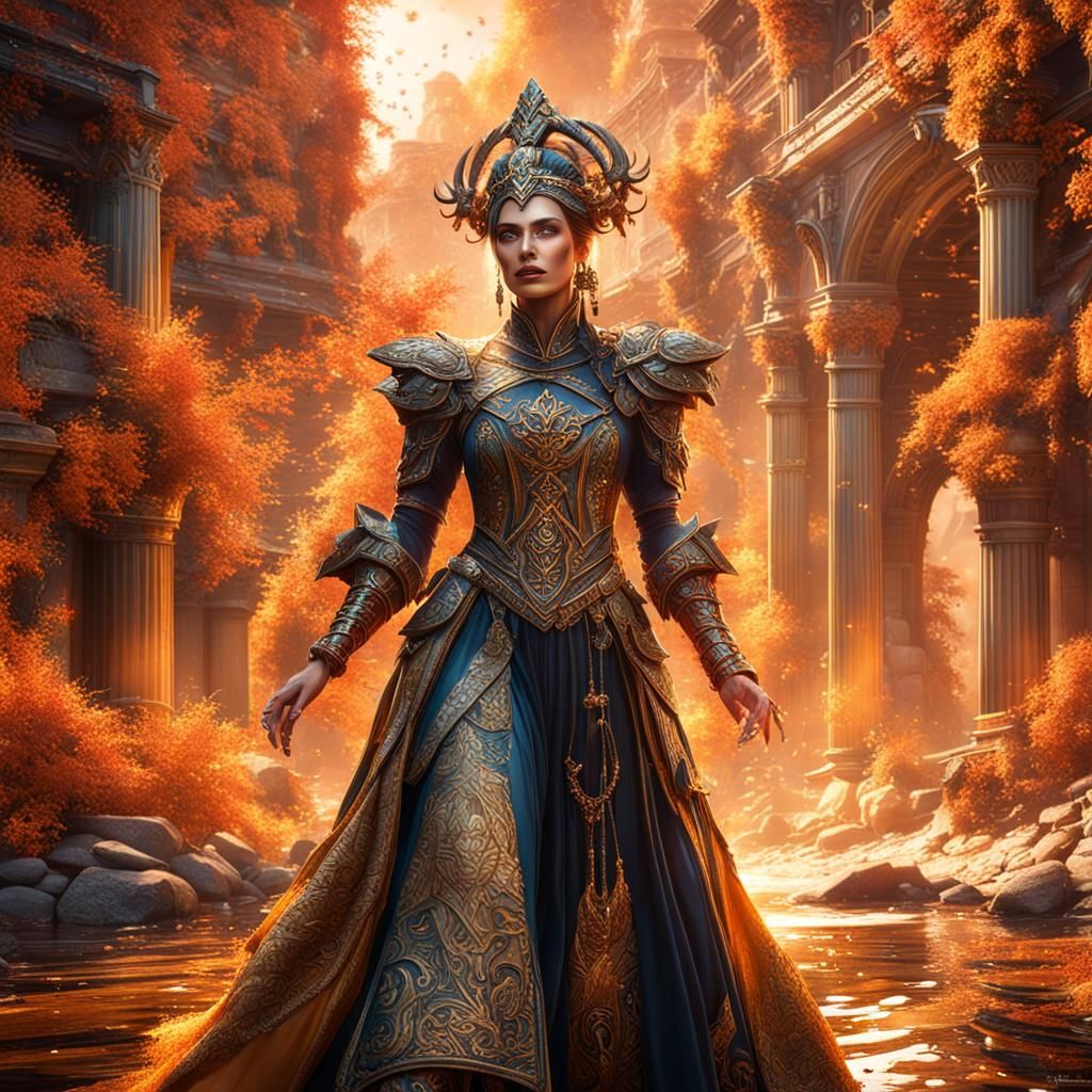 Detailed Matte Painting of a Beautiful Woman