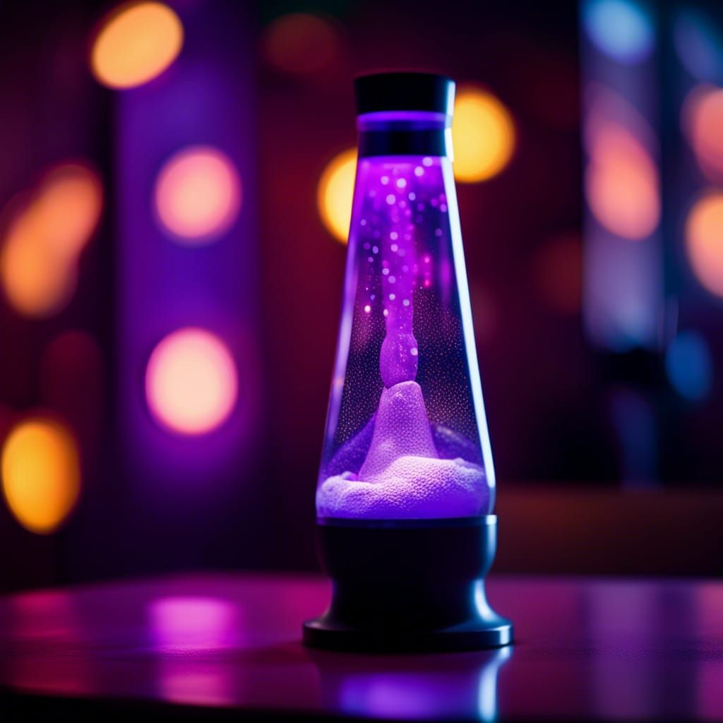 Purple Lava Lamp in Room: Professional Photography