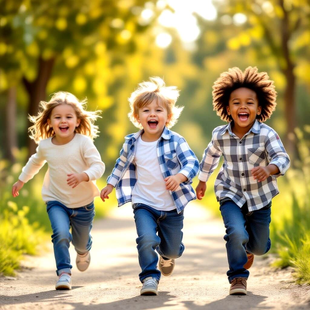 Children Laughing and Playing