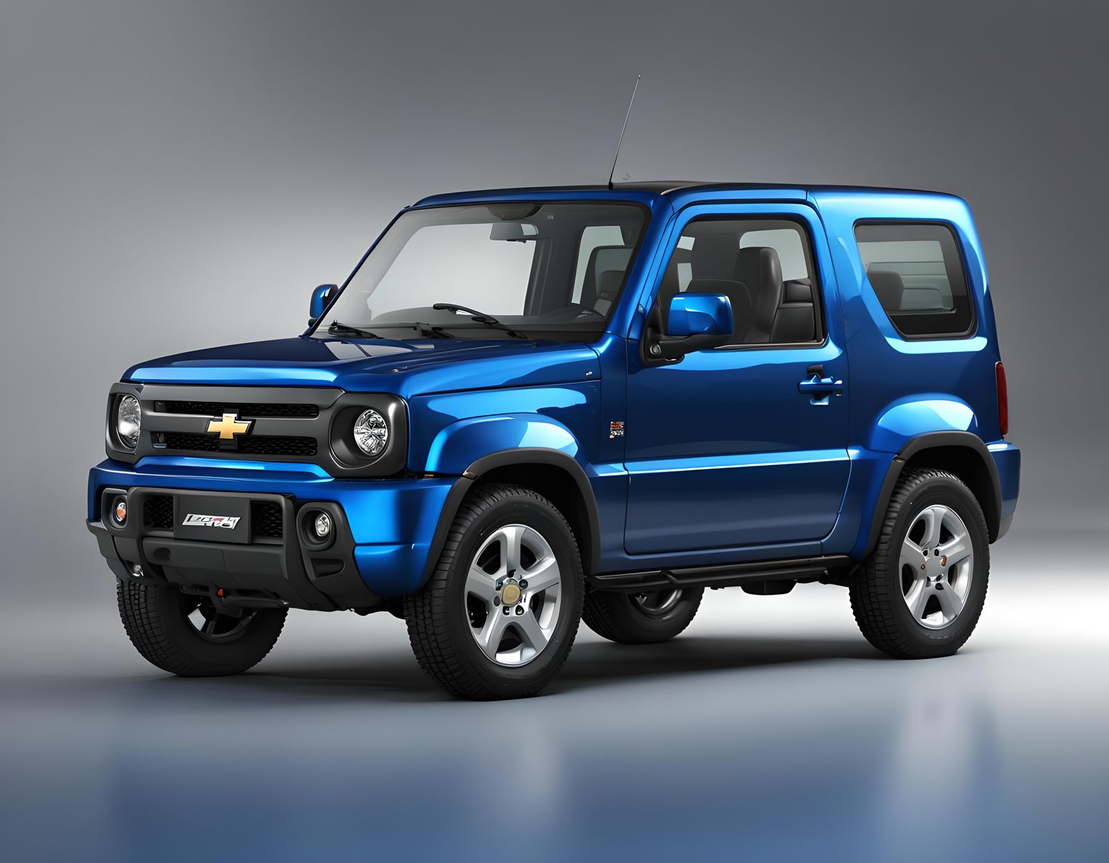 Blue 2013 Chevrolet Jimny: 3D Render