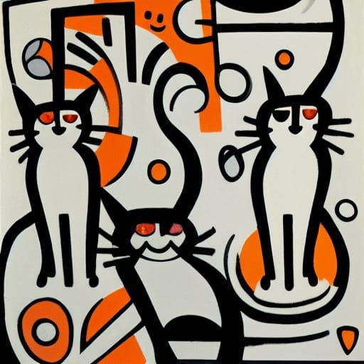Cats in Fernand Léger Style